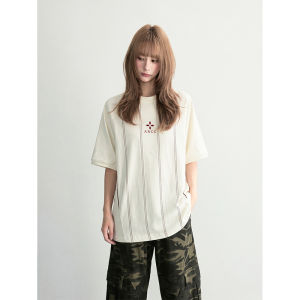 ARCG | White Stripe Regular Shoulder Casual Sporty T-shirt