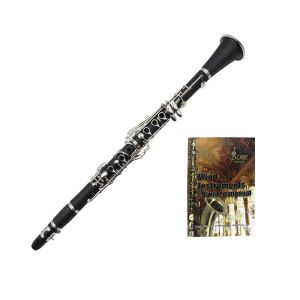 IRIN | M MBAT 17-Key Clarinet Dụng Cụ Bằng Kim Loại Cao Cấp Có Ống Màu Đen Bền Bỉ Với Kẹp Sậy Ở Khớp Nối Đầu Để Thi Cử/biểu Diễn/thực Hành