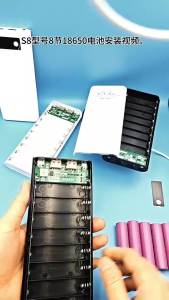 OUHOE | DIY 8*18650 Pin Power Bank Case Dual USB Type C Hộp Lưu Trữ Sạc PD QC3.0 Giá Đỡ Sạc Nhanh Cho Điện Thoại Thông Minh