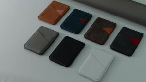 Retro Business Leather Wallet Card Holder Bag For iPhone&Samsung&Xiaomi&Huawei&Vivo For MagSafe Magnetic Solid Color Card Bag