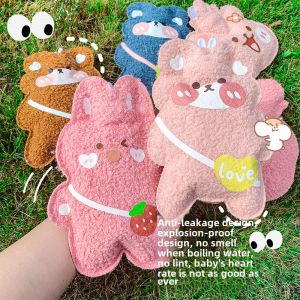 Hot Water Injection Bag Small Size Female Fleece Cloth Cute Mini Irrigation Hand Warmer Hand Warmer Explosion-Proof Cartoon Hot-Water Bag