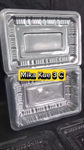 Box mika plastik isi 100pcs / Box mika plastik bening kuemakananbuah ukuran 3c
