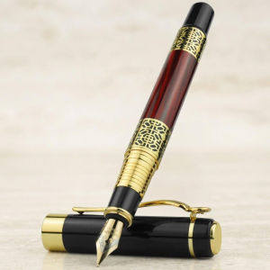 Classic Rosewood Color Metal Fountain Pen Elegant Business Writing Pen Office Supplies Executive Gift