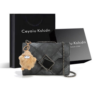 Fashionable Retro Square Bag Womens Crossbody Single Shoulder Chain Bag Versatile High Quality PU Leather Handbag for Youth