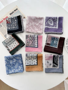 คลาสสิก สไตล์เกาหลี ลายดอกไม้วอลนัท ผ้าฝ้าย ผ้าลินิน ผ้าพันคอ หลากหลาย บาง ผ้าไหม ผ้าพันคอสําหรับ ฤดูใบไม้ผลิ ฤดูร้อน เสื้อเชิ้ตจับคู่ ชุดสูท