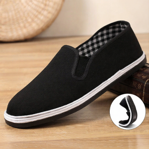 JIFANPAUL | Breathable Slip-On Shoes for Seniors Canvas Sole