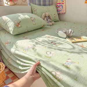 KAMONI | Bộ Drap Gối Mùa Hè Hai Lớp Voan Bông 100% Cotton