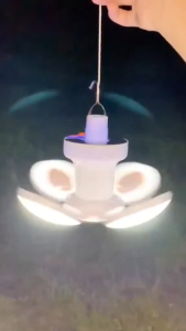 Đèn Led Gấp 4 Cánh Hình Hoa Có Móc Treo 3 Chế Độ Sáng Đèn Led Tròn Tích Điện Sạc Năng Lượng Mặt Trời  Thiết Kế Hiện Đại