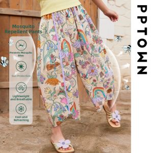 PPTOWN | Anti-mosquito Light Cotton Lantern Pants for Girls