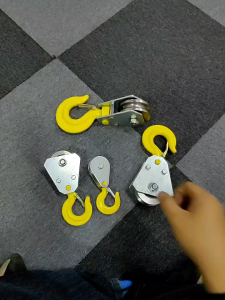 Puli Bánh Xe Nâng Vòng Treo Puli Kép Tiết Kiệm Lực Móc Cáp Cố Định Puli Cáp Thép Puli Puli Nâng Móc 0.5T/1T/2T