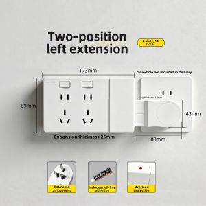 jabra | Multi-functional Overload Protection Socket Extension Rotary Plug Board