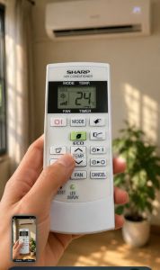 Điều khiển điều hòa SHARP CMRC-A876JBEZ chính hãng bảo hành 1 năm