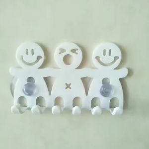 GUANYAO Gantungan Sikat Gigi Wall Mounted Toothbrush Holder - E1911 - White