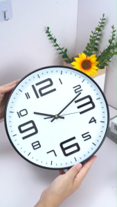12 10 Simple Modern Silent Wall Clock 3D digital fashion home living room decorate big clock