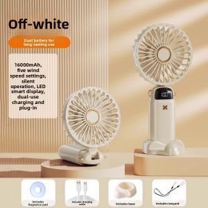 MONLEYTA | Portable Handheld Mini Fan USB Rechargeable Office Quiet Fan Foldable Desktop Student Dormitory Charging Version Silent Electric Fan