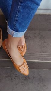 NASRU Sepatu Wanita Flat Shoes Kulit Premium Pentopel Flatshoes Lentur Elastis Soll Karet - NGH03