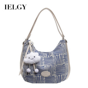 IELGY Ladies High-End Feeling Autumn Winter Canvas One-Shoulder Large-Capacity Tote Bag