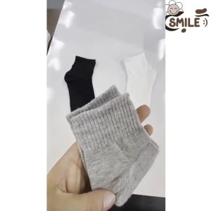 Smile😊พร้อมส่ง💯 ถุงเท้าทำงาน ถุงเท้า ถุงเท้าข้อสั้น ถุงเท้าข้อกลาง ผ้าฝ้าย คุณภาพดี เนื้อผ้านุ่มสบาย ระบายอากาศ ไม่อับชื้น
