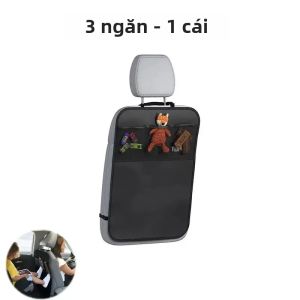 Áo Phủ Ghế Ô Tô Chống Thấm Nước Với 3 Túi Chống Bẩn Chống Xước Chất Liệu Vải Oxford Polyester Bảo Vệ Ghế Cho Tựa Lưng Xe.