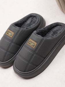 Dép Cotton Cỡ Lớn Đế Dày Chống Trượt Nhẹ Thoải Mái Cho Nam Ngoài Trời Trong Nhà Chống Thấm Nước Mùa Đông EVA Dép Thường Ngày