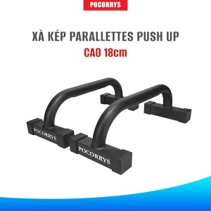 Dụng cụ chống đẩy hít đất Parallettes Push up cao 18cm Pocorrys PAP-08 Màu đen lam
