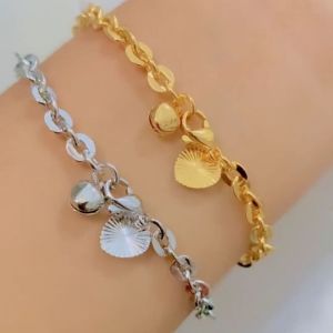 RinaXp- Gelang Rantai Polos PaperClip Xuping Lapis Emas  Gelang Rantai Simpel