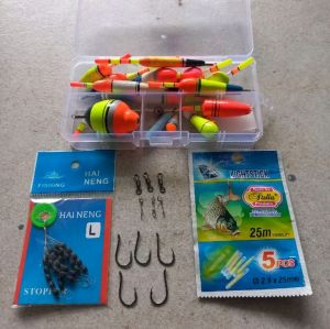 set pelampung isi 15pcs sensitif plus box timah