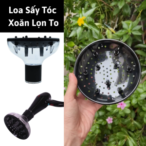 Loa sấy tóc xoăn lọn to dùng được hầu hết mọi loại máy sấy (chỉ vừa máy đường kính 5cm)  Loại tốt .
