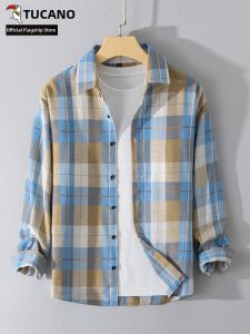 TUCANO | Checker Long Sleeve Casual Shirt for Men Spring Autumn 2026