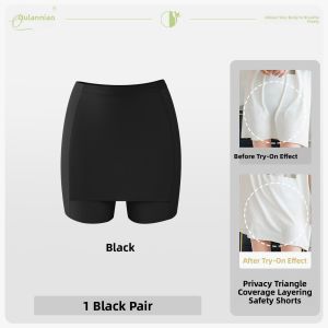 OULIANNIAO | Ice Silk Seamless Womens Safety Pants High Waist Briefs Anti Exposure Triangle Area Cover No Roll Edge Comfortable Underwear