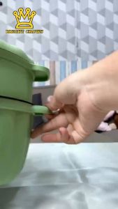 Bright Crown Panci Listrik Bentuk Labu 2.5L / Peralatan Masak Panci Kukus Listrik Multifungsi Panci Non-Stick Material Keramik - Lazada