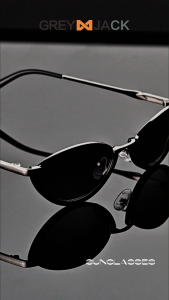 Grey Jack Kacamata Hitam Sunglasses Polarized Anti Silau UV400 Model Cat Eye TR90+METAL Fashion Laki-laki dan Wanita 33113