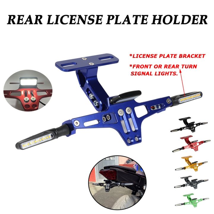 Motorcycle Adjustable Tail Eliminator License Plate Bracket Turn Signal