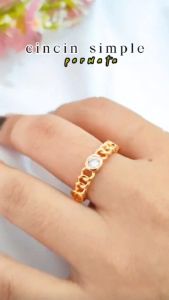 Cincin Wanita Dewasa Terbaru Mata Zirkon Perhiasan Lapis Emas Imitasi Cincin Xuping - Cute