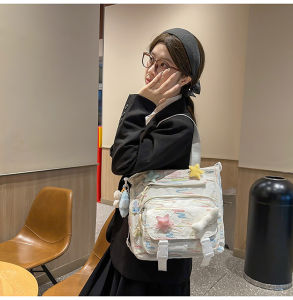 Adorable Lightweight Backpack for Junior High School Girls Primary School Students Large Capacity Double Shoulder Bag Sweet Lady Style School Bag