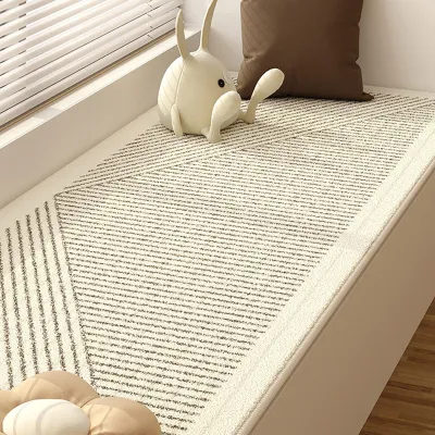 BAIFULING | Simple Easy-to-Clean Faux Wool Window Bay Cushion