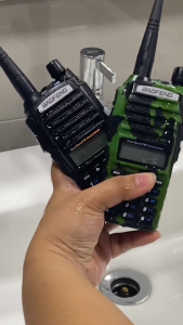 Baofeng UV-82 Dual Band VHF/UHF Portable Walkie Talkie Handheld Two Way Radio Long Range 10km lcom Radio Original (BLACK )Piece Set With USB Charging Speaker For Hotel Factory Restaurant Audio Radio Set Receiver