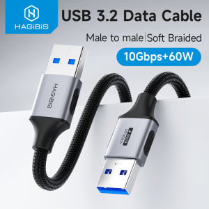 Hagibis | Hagibis USB to USB Cable USB 3.2 A to A Male to Male Cord Extension for Hard Drive Enclosure KVM Laptop Cooler TV Box DVD Player