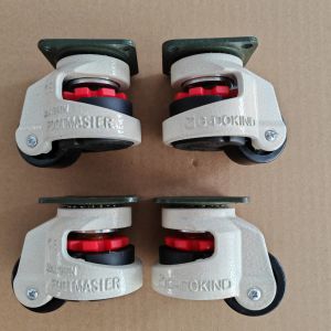 Heavy Duty Adjustable Nylon Swivel Casters 4pcs 100kg Load Each Aluminum Alloy Frame for Furniture Office Chairs Carts Mach