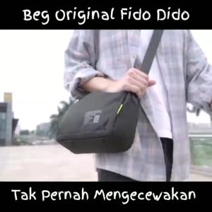 FIDO DIDO Ardent Waterproof Anti Scratch Smooth Zipper Black Small Large sling bag men beg lelaki 吊带包男士 tokebag