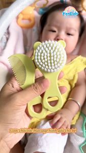 Bộ 2 Lược Chải Tóc Tròn Mềm Mại Massage Cho Bé