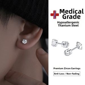 Lnieer | Ear Care Titanium Alloy Stud Earrings