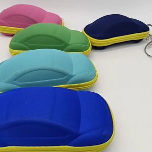Kotak Kacamata Anak Pelindung Lembut Mobil Kotak Warna Modem Dengan Zipper
