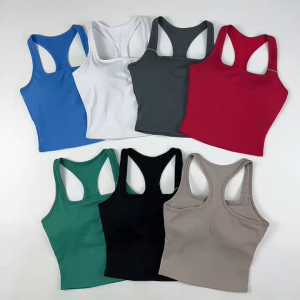 Áo bra croptop ba lỗ thao nữ tập gym yoga pickleball kèm mút thun poly co giãn 4 chiều BINSPORTS A360