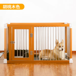 Dog Playpen Dog Crate Stainless Steel Indoor Small and Medium-Sized Dogs Dog Fence Bold and High Corgi Kennel Cat Cage Cat Nest