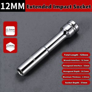 8-19mm Deep Impact Sockets 1/2 Inch Drive Chrome Vanadium Steel Sockets Professional Grade Long Sockets
