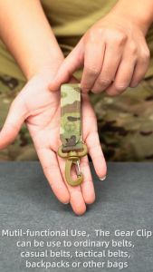 TOPTACPRO Tactical Wiregate Carabiner Snap Clip Hook Keychain UTX Buckle Quick Release Multi-function Gloves Hooks 8903
