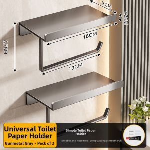 Hole-Free Bathroom Tissue Holder