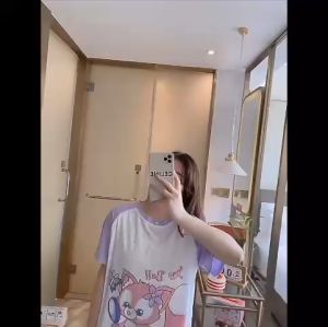 Bộ Ngủ Kẻ Sọc Cổ Tròn Dễ Thương