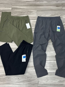 Mens Outdoor Casual Pants Breathable Quick Dry Waterproof Spring Summer Hiking Commuting Soft Shell Trousers Straight Leg Zipper